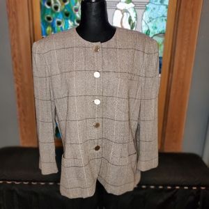 Vintage Liz Claiborne Plaid Blazer